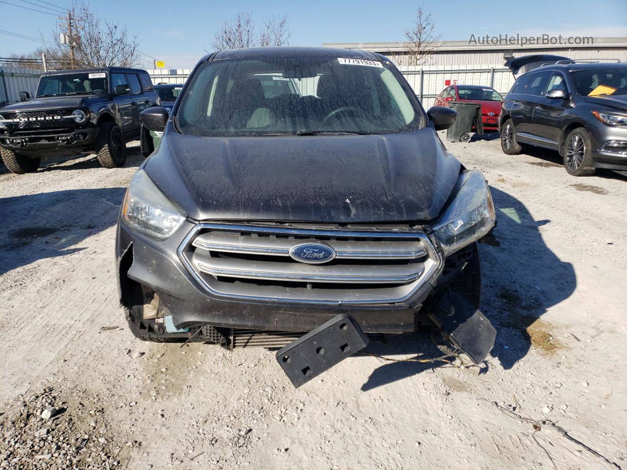 2017 Ford Escape Se Gray vin: 1FMCU9G99HUA51619