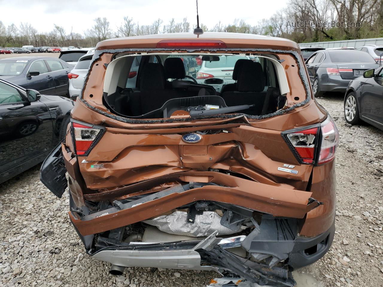 2017 Ford Escape Se Коричневый vin: 1FMCU9G99HUB04917