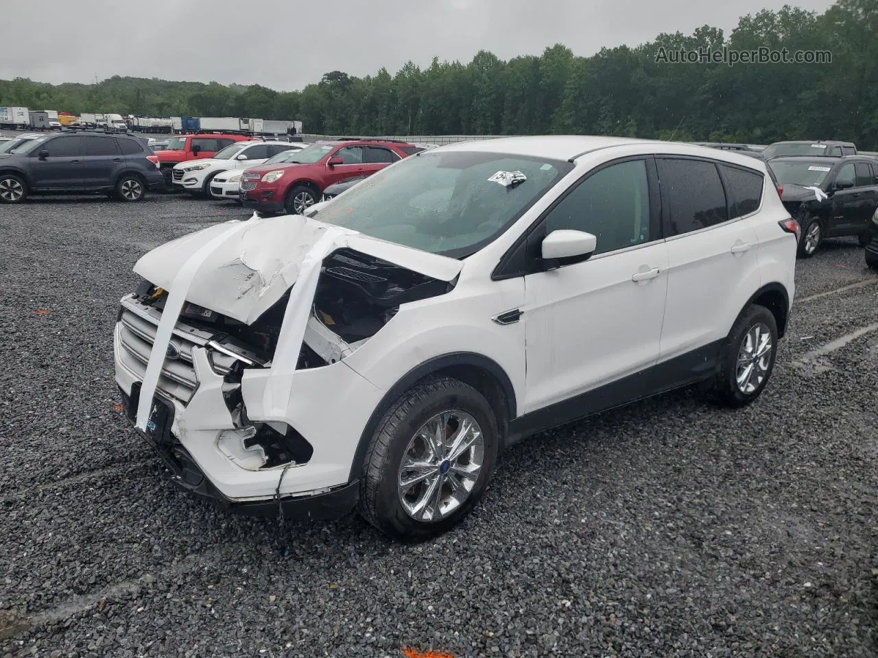 2017 Ford Escape Se White vin: 1FMCU9G99HUC53411