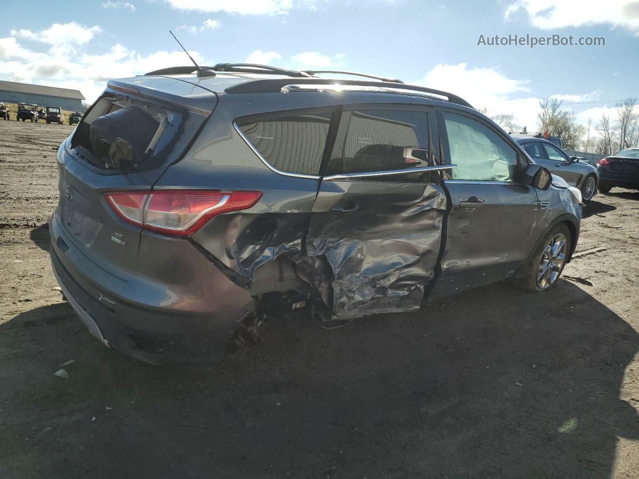 2014 Ford Escape Se Gray vin: 1FMCU9G9XEUE56710