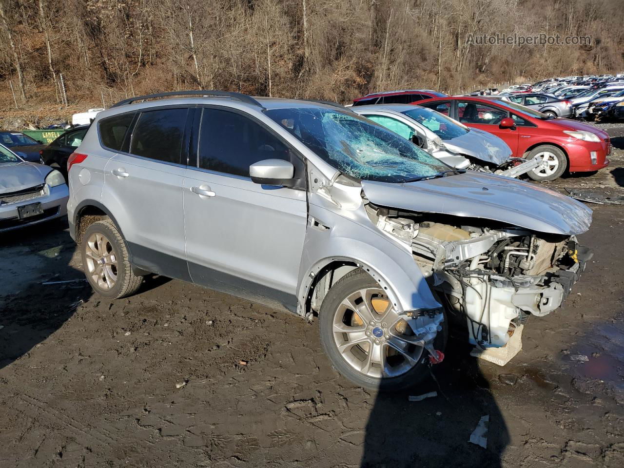 2015 Ford Escape Se Gray vin: 1FMCU9G9XFUB23201