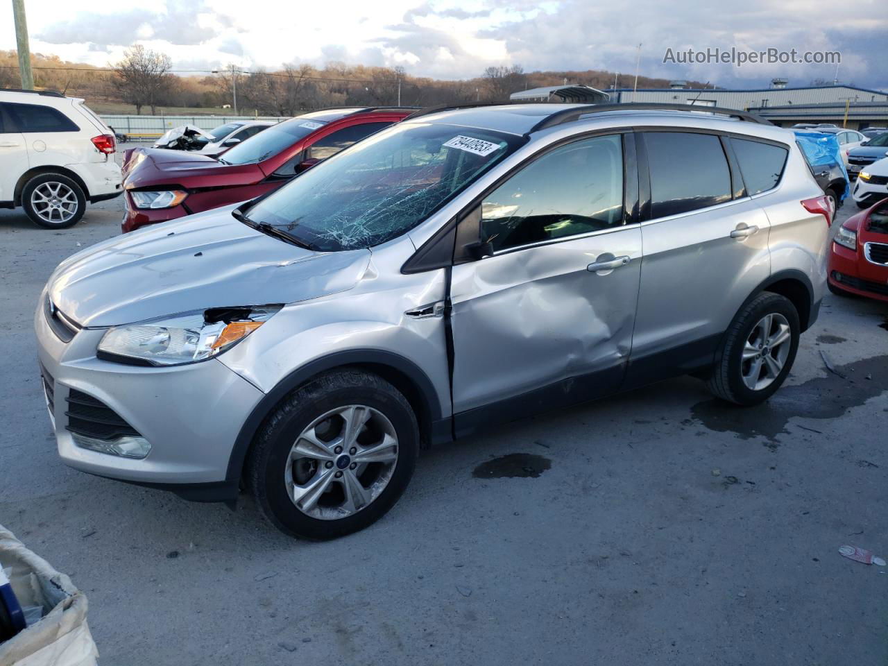 2016 Ford Escape Se Silver vin: 1FMCU9G9XGUA62840