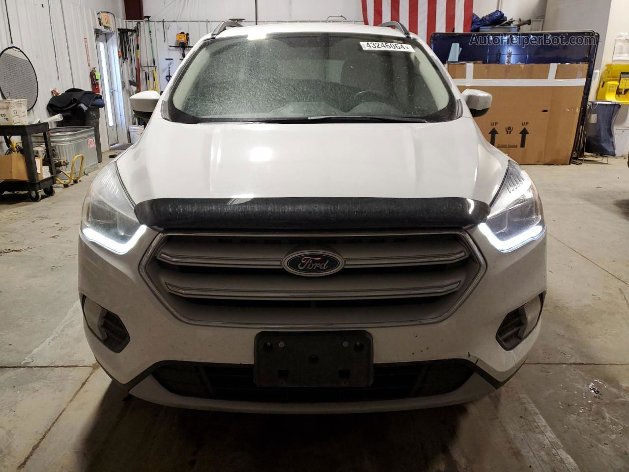 2017 Ford Escape Se White vin: 1FMCU9G9XHUD96092