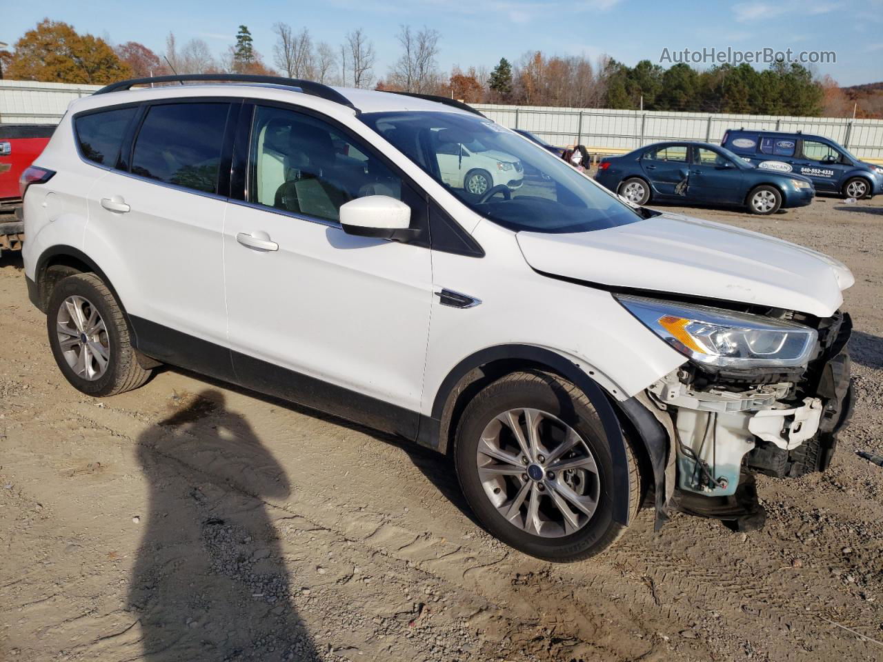 2017 Ford Escape Se White vin: 1FMCU9G9XHUE74998