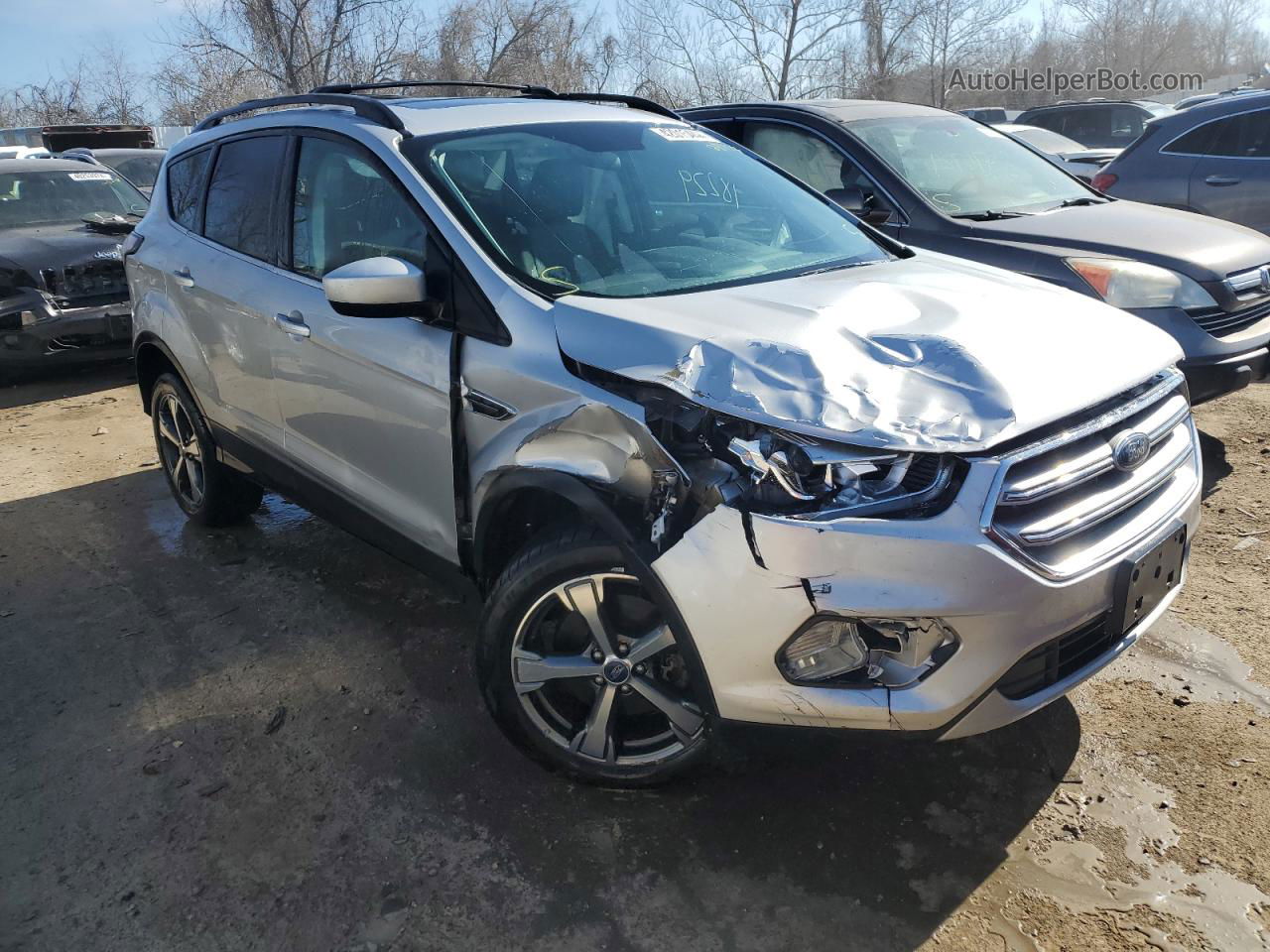 2017 Ford Escape Se Silver vin: 1FMCU9GD0HUD71626