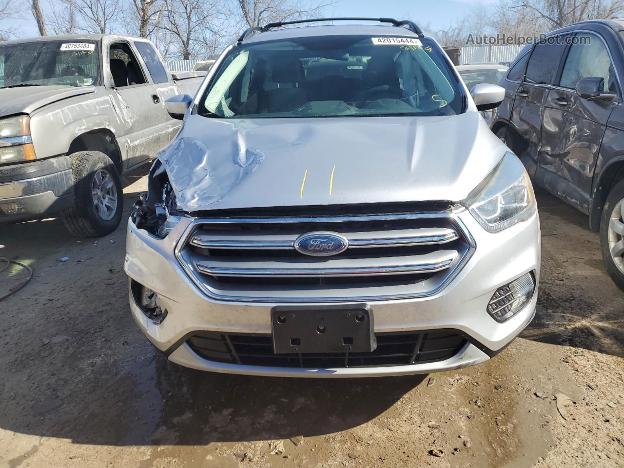 2017 Ford Escape Se Silver vin: 1FMCU9GD0HUD71626