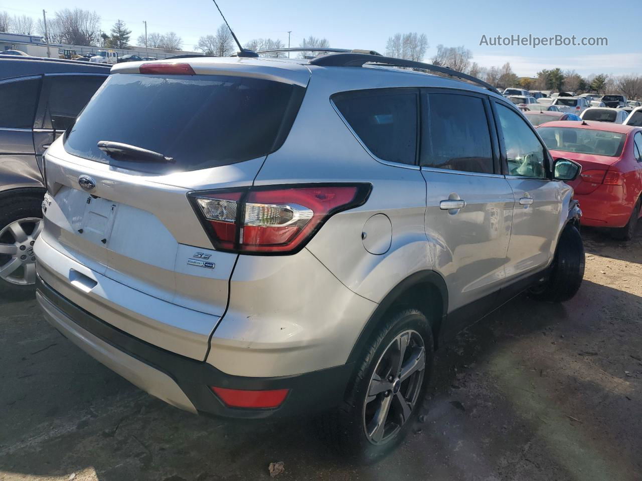 2017 Ford Escape Se Silver vin: 1FMCU9GD0HUD71626