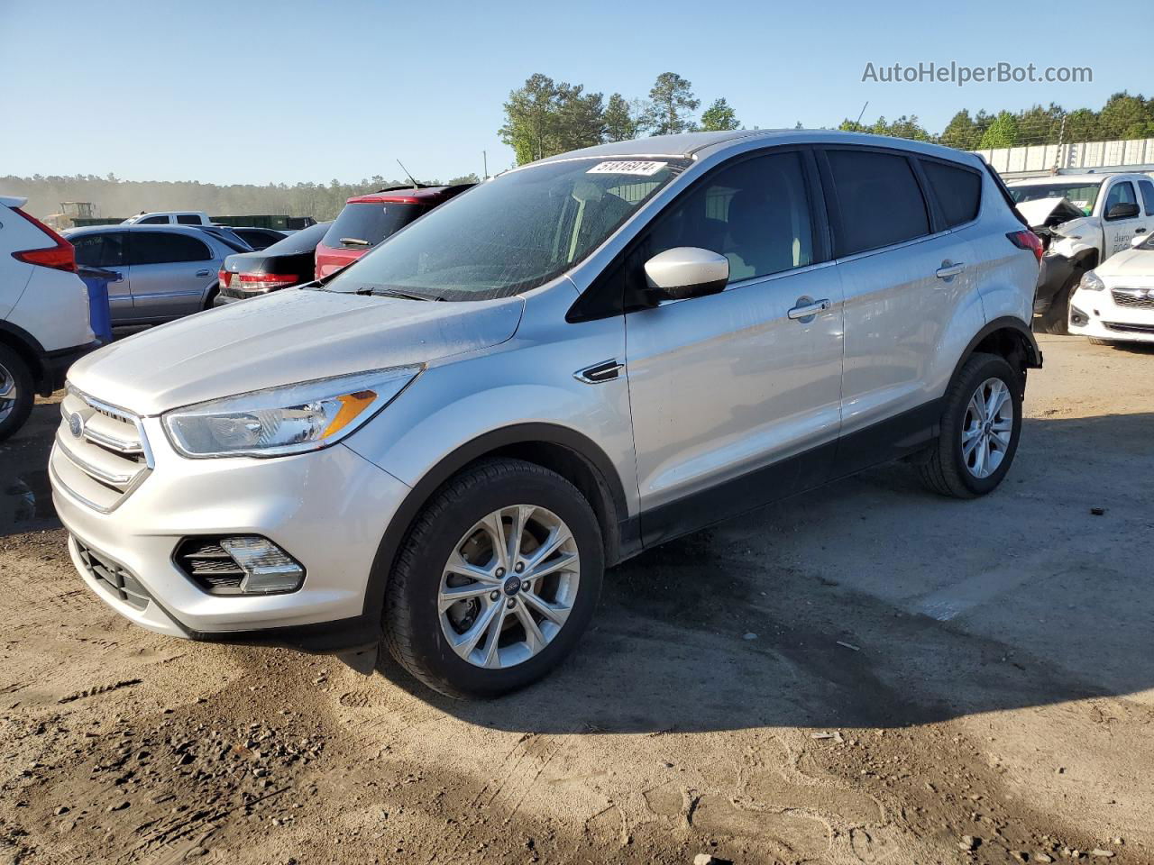 2019 Ford Escape Se Silver vin: 1FMCU9GD3KUA74440