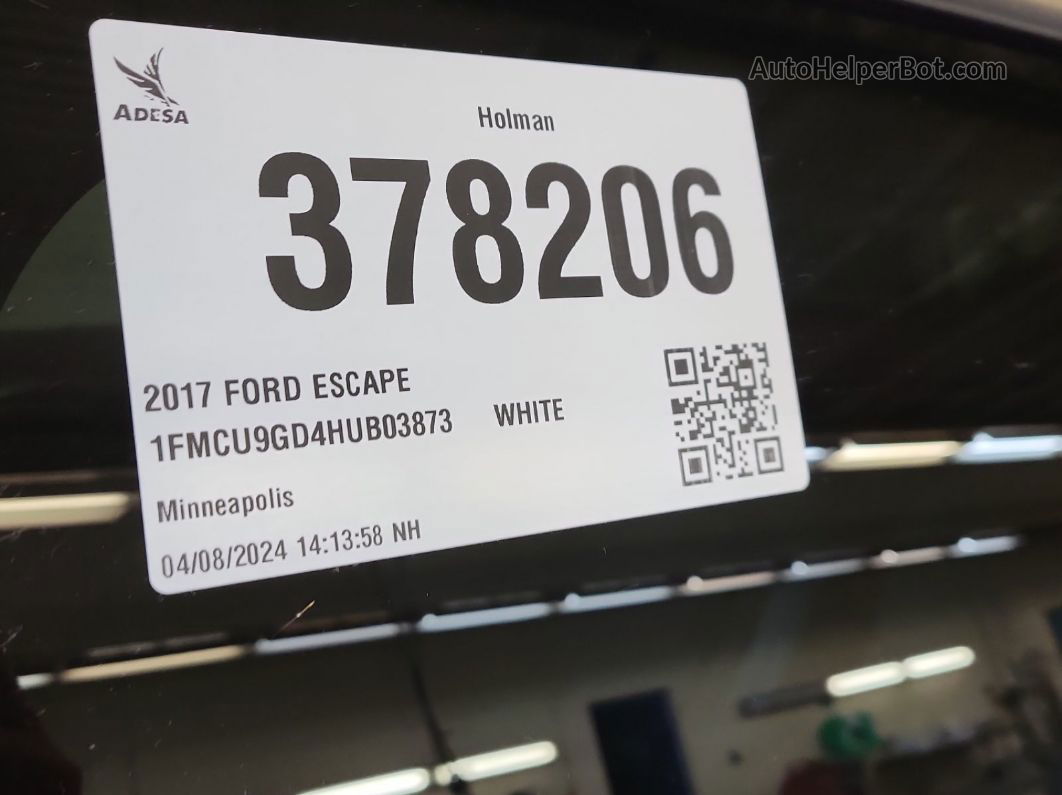 2017 Ford Escape Se vin: 1FMCU9GD4HUB03873