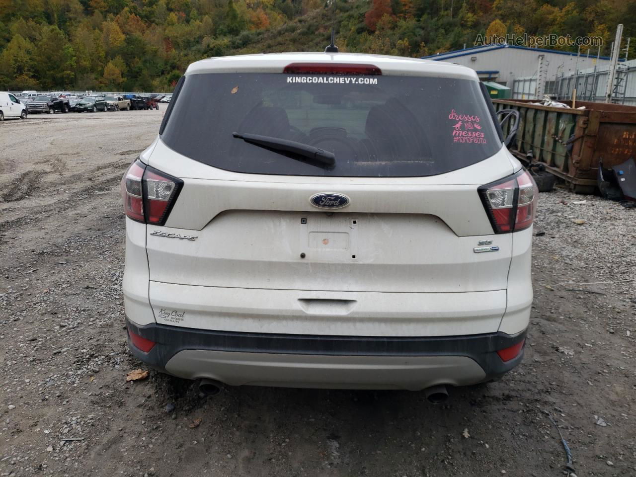 2017 Ford Escape Se White vin: 1FMCU9GD4HUE33030