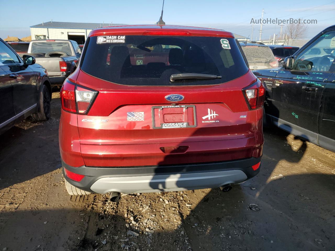 2019 Ford Escape Se Burgundy vin: 1FMCU9GD4KUC51755