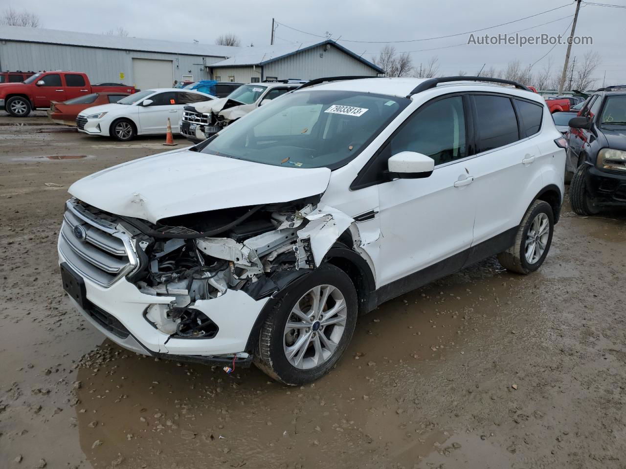 2017 Ford Escape Se White vin: 1FMCU9GD5HUC53720