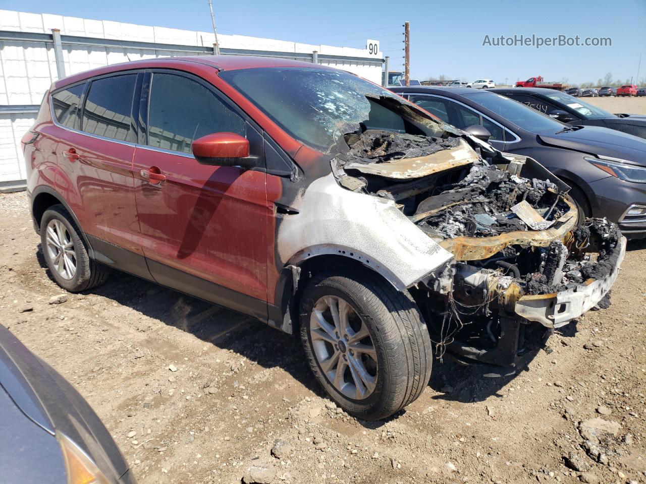 2019 Ford Escape Se Orange vin: 1FMCU9GD5KUA78134