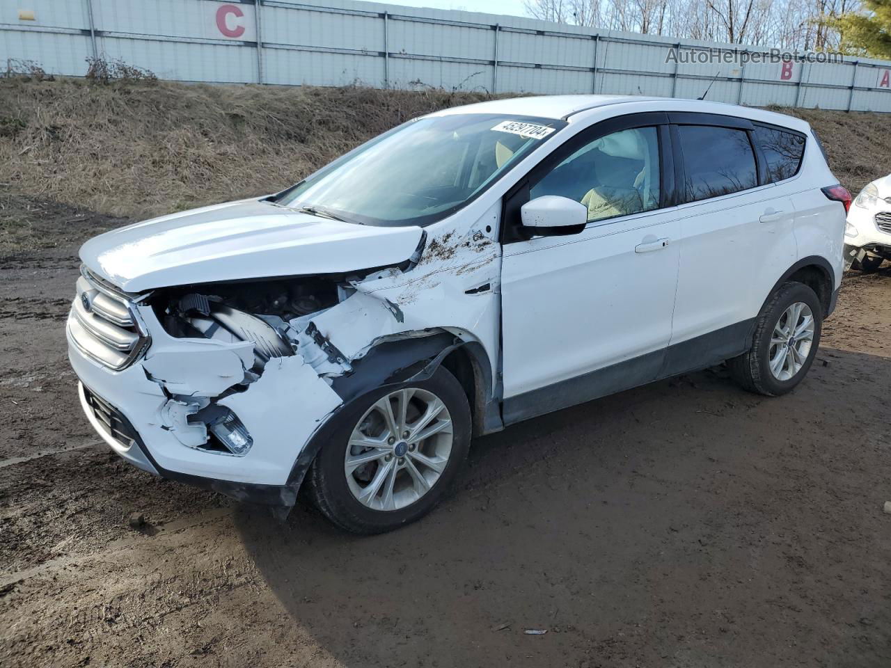 2019 Ford Escape Se White vin: 1FMCU9GD5KUB54127