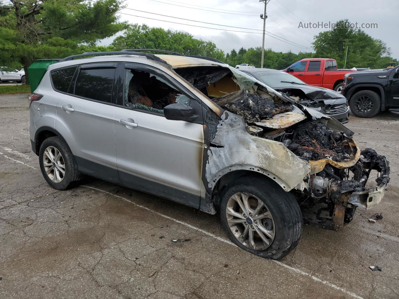 2017 Ford Escape Se Silver vin: 1FMCU9GD6HUA77762