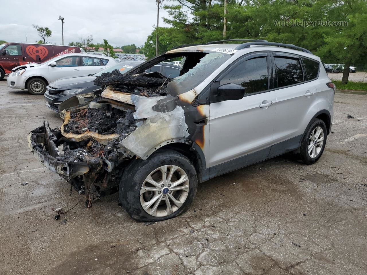 2017 Ford Escape Se Silver vin: 1FMCU9GD6HUA77762