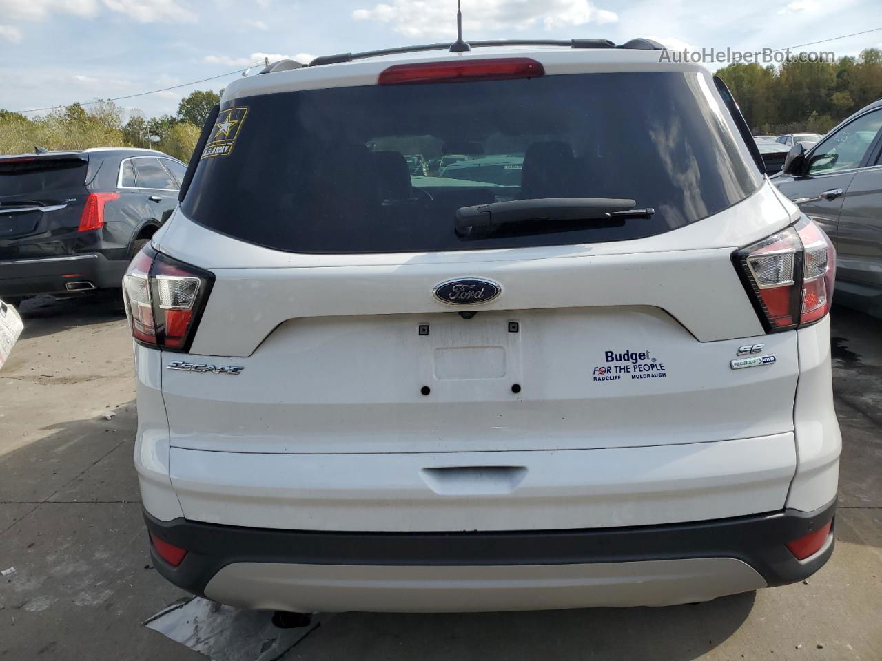 2017 Ford Escape Se White vin: 1FMCU9GD6HUD23533