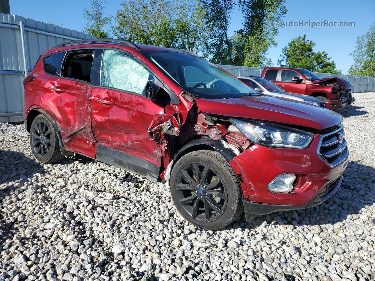 2019 Ford Escape Se Бордовый vin: 1FMCU9GD6KUA52884