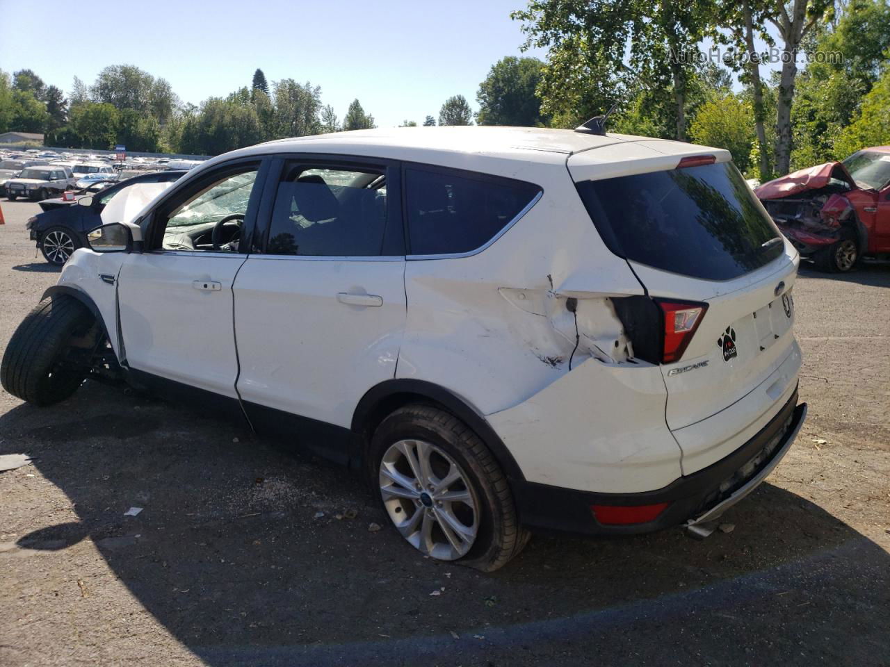 2019 Ford Escape Se White vin: 1FMCU9GD6KUA64727