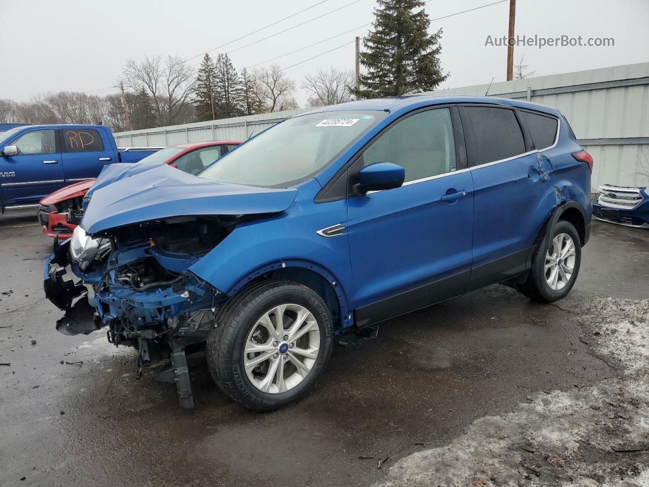 2019 Ford Escape Se Blue vin: 1FMCU9GD6KUA79812