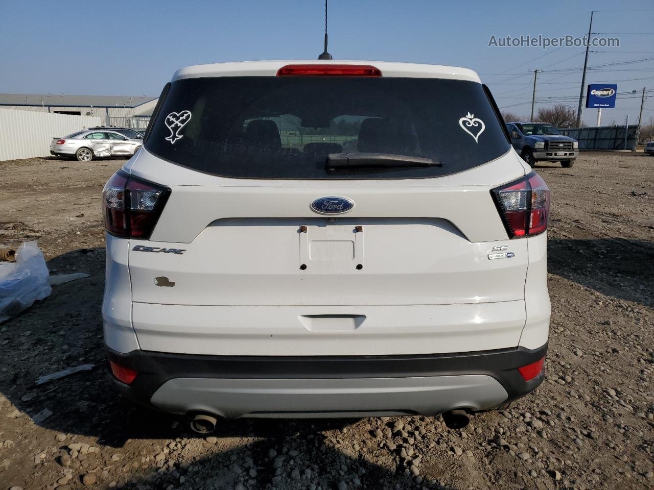 2017 Ford Escape Se White vin: 1FMCU9GD7HUE23172