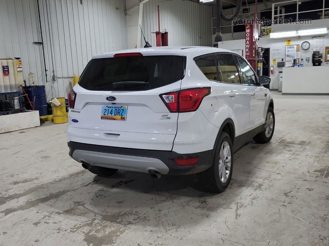 2019 Ford Escape Se White vin: 1FMCU9GD7KUB64304