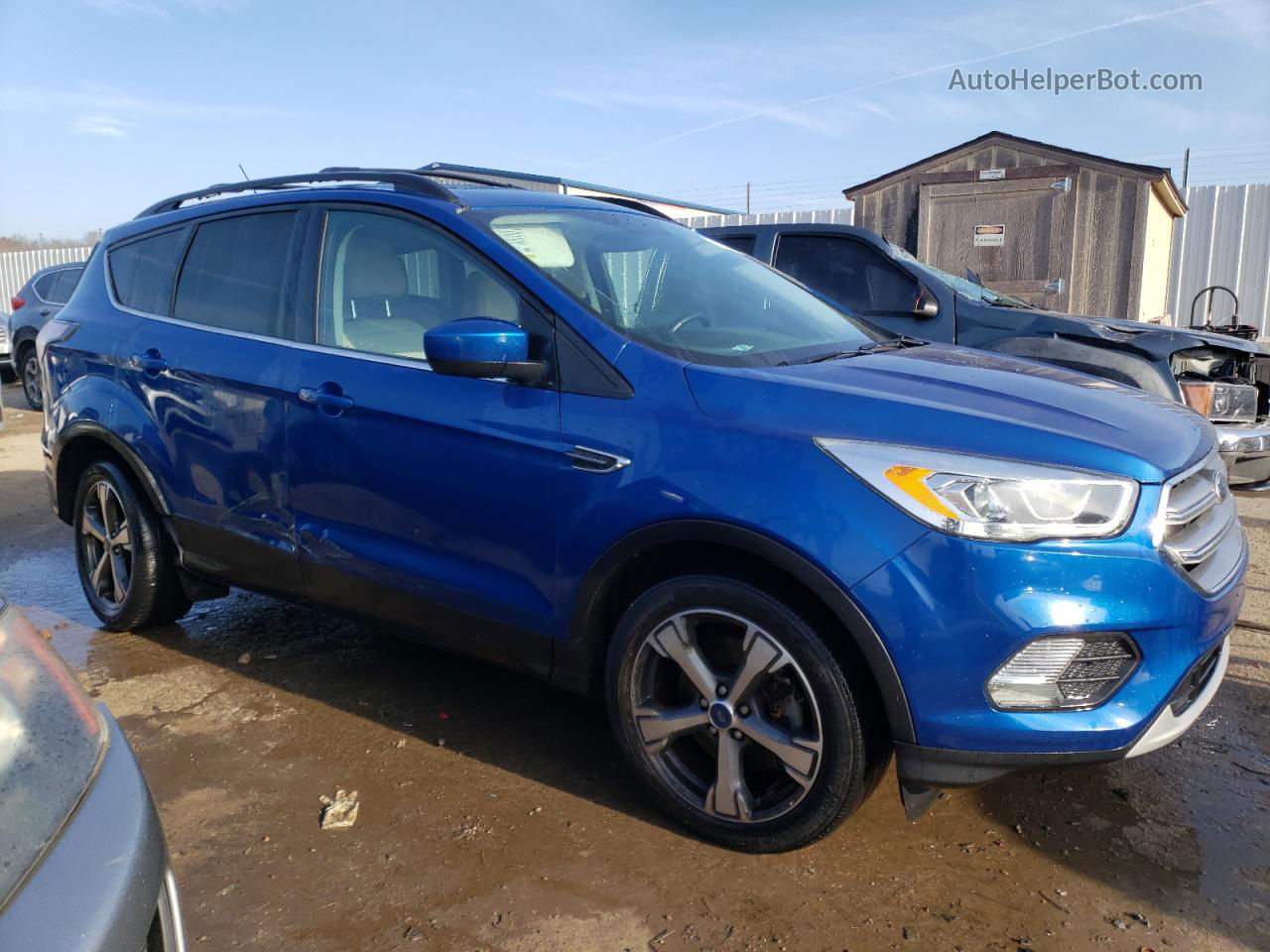 2017 Ford Escape Se Blue vin: 1FMCU9GD8HUB55779