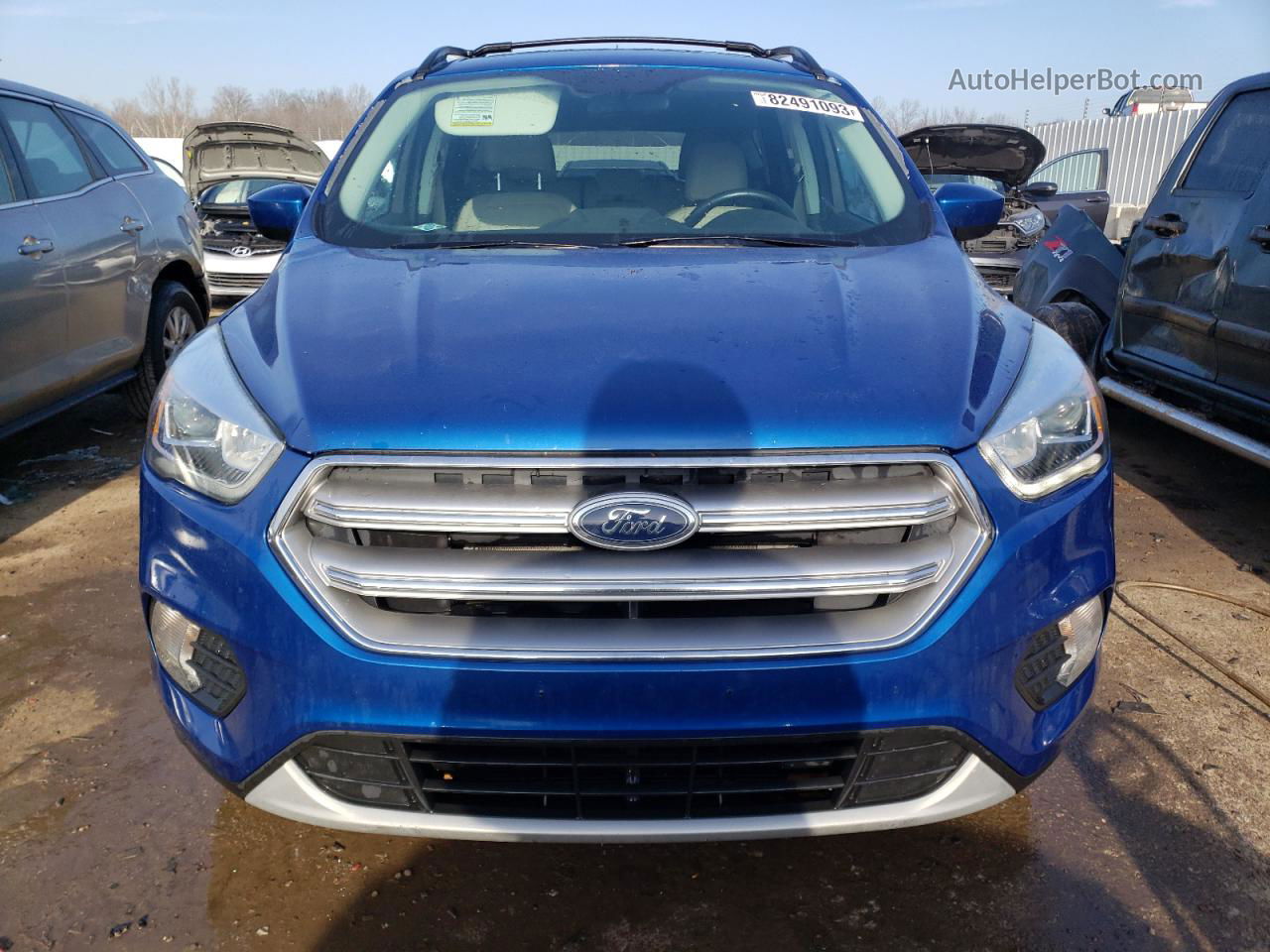 2017 Ford Escape Se Blue vin: 1FMCU9GD8HUB55779