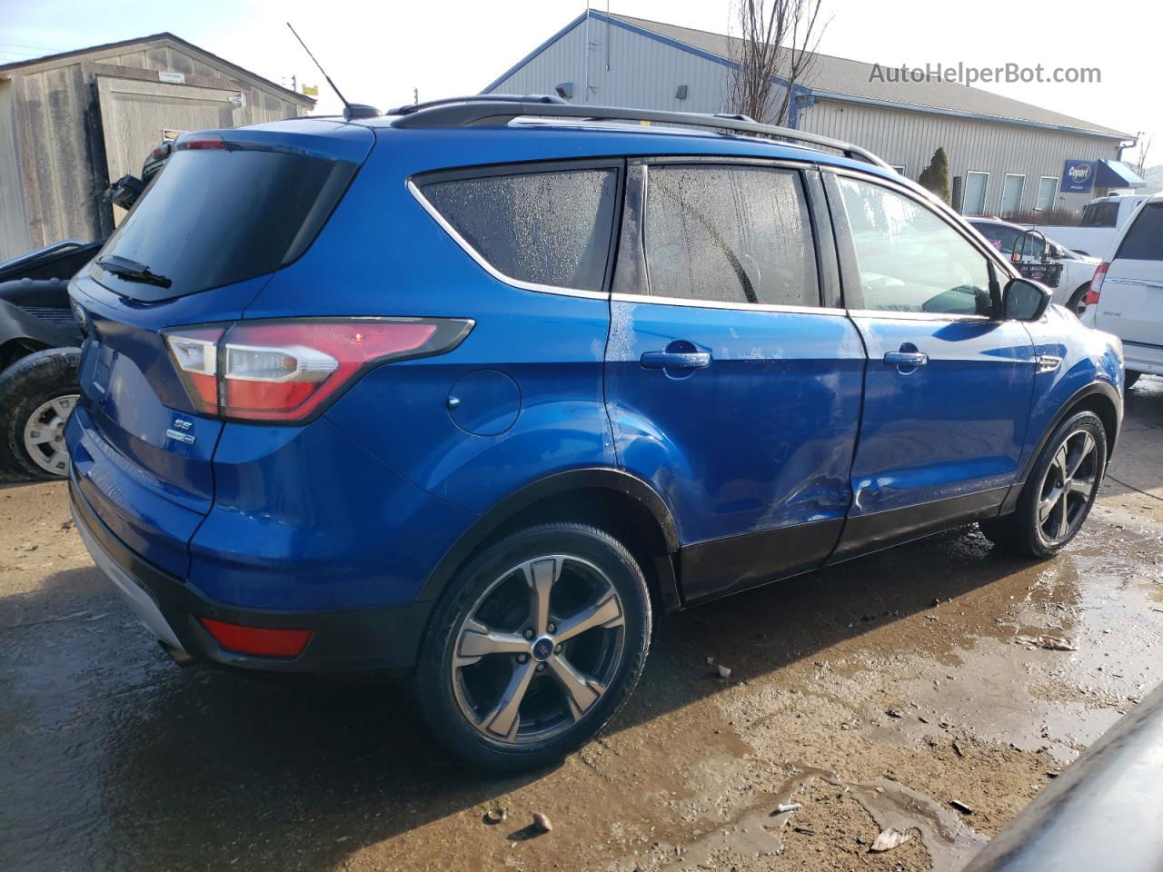 2017 Ford Escape Se Синий vin: 1FMCU9GD8HUB55779