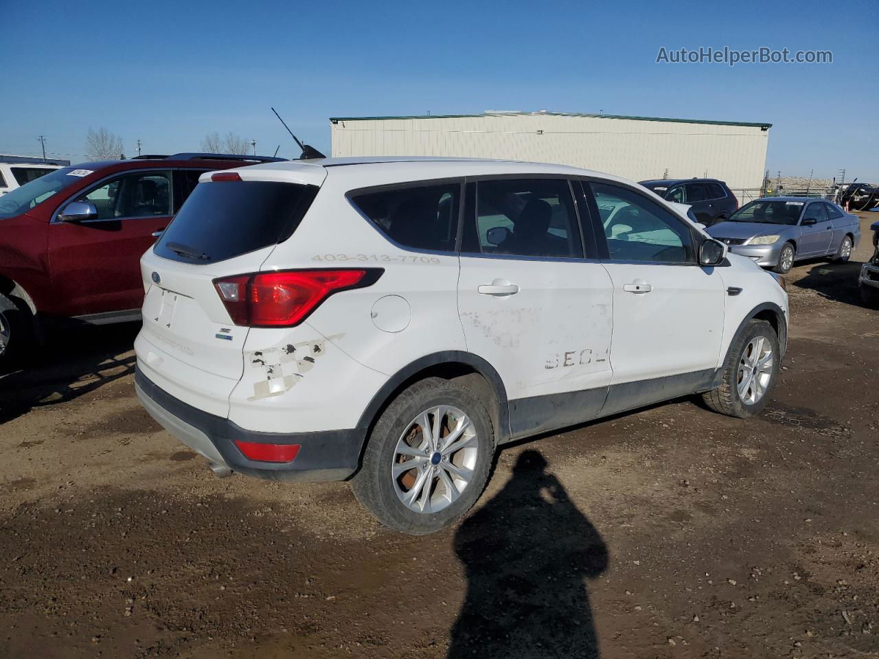 2019 Ford Escape Se White vin: 1FMCU9GD8KUB40724