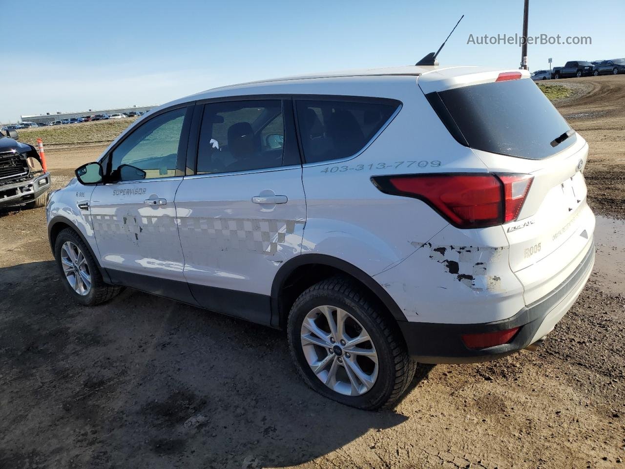 2019 Ford Escape Se White vin: 1FMCU9GD8KUB40724