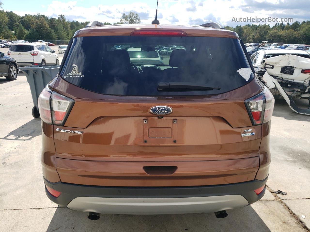 2017 Ford Escape Se Orange vin: 1FMCU9GD9HUB23925