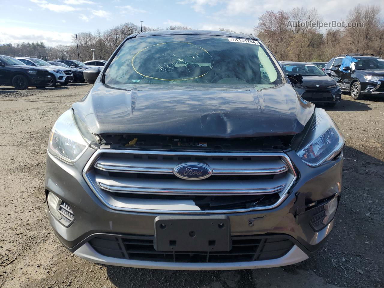 2017 Ford Escape Se Gray vin: 1FMCU9GD9HUB76060