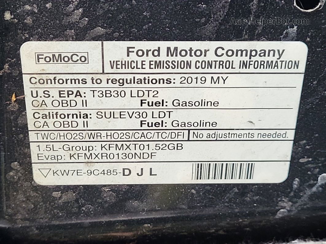 2019 Ford Escape Se vin: 1FMCU9GDXKUB38747