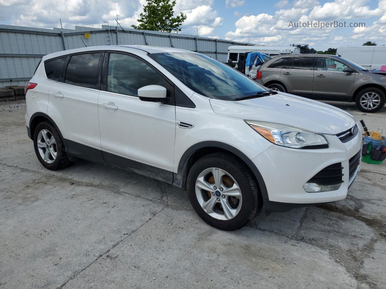 2014 Ford Escape Se White vin: 1FMCU9GX0EUD69705