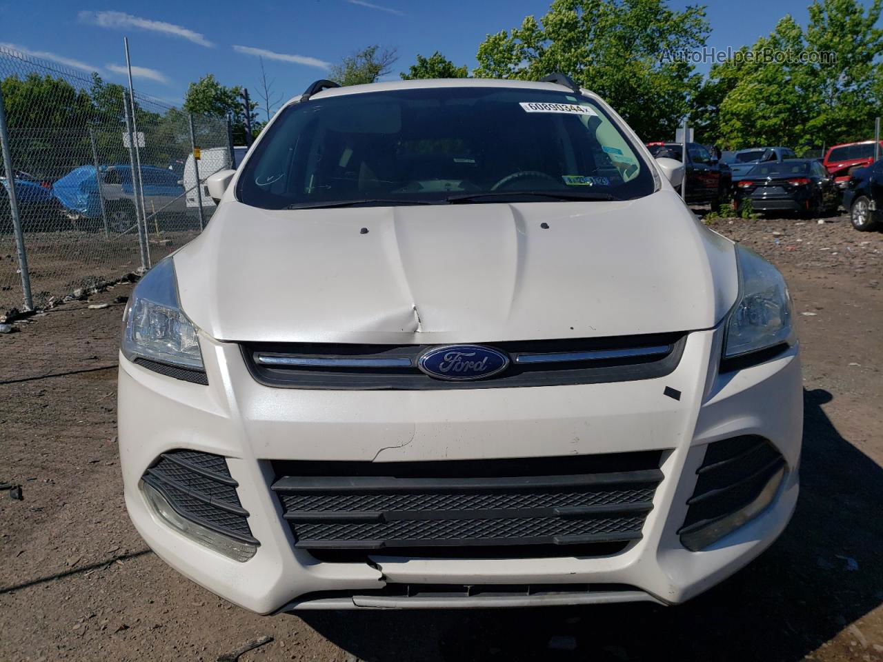 2014 Ford Escape Se White vin: 1FMCU9GX2EUD84433