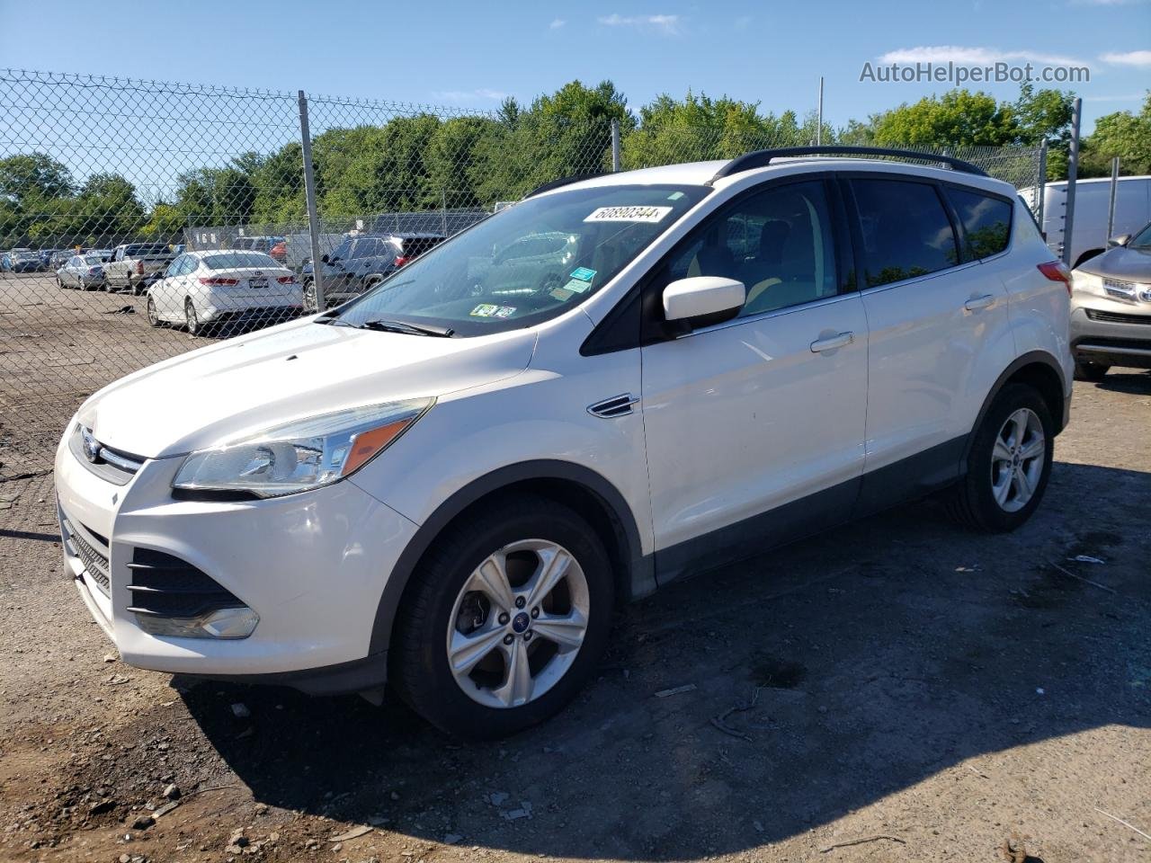 2014 Ford Escape Se White vin: 1FMCU9GX2EUD84433