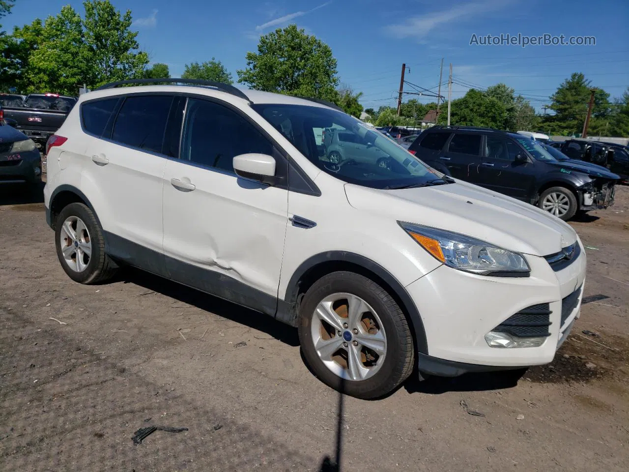 2014 Ford Escape Se White vin: 1FMCU9GX2EUD84433