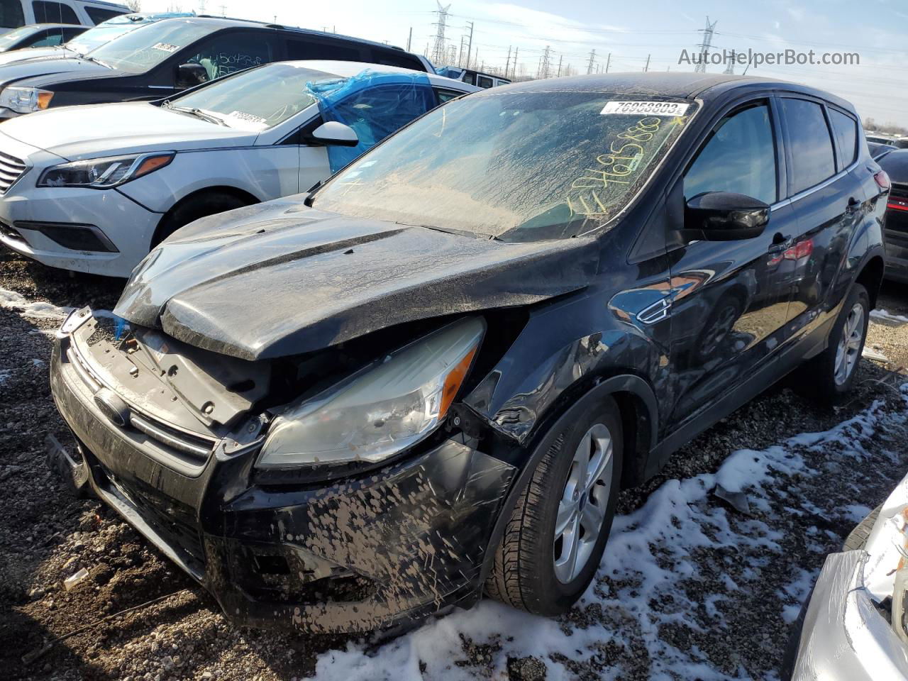 2013 Ford Escape Se Black vin: 1FMCU9GX3DUD80793