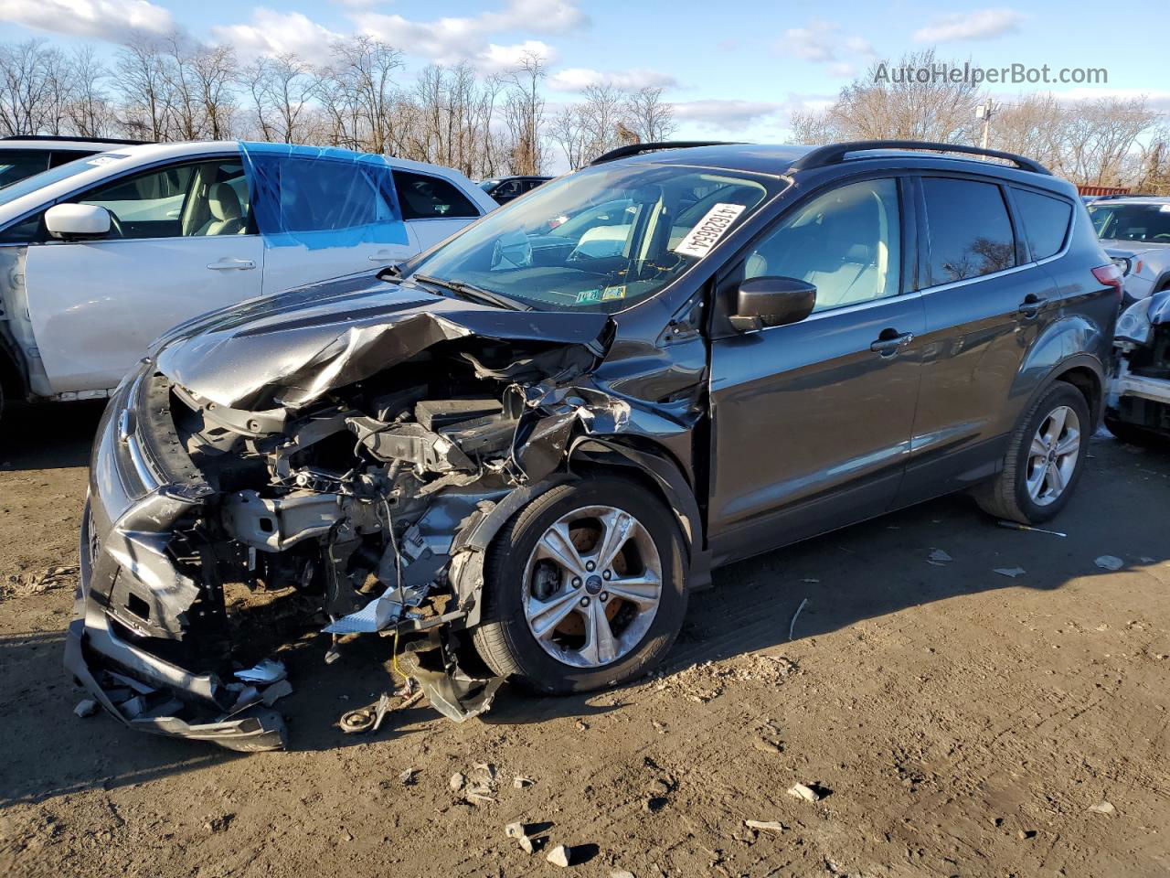 2015 Ford Escape Se Gray vin: 1FMCU9GX4FUC73173