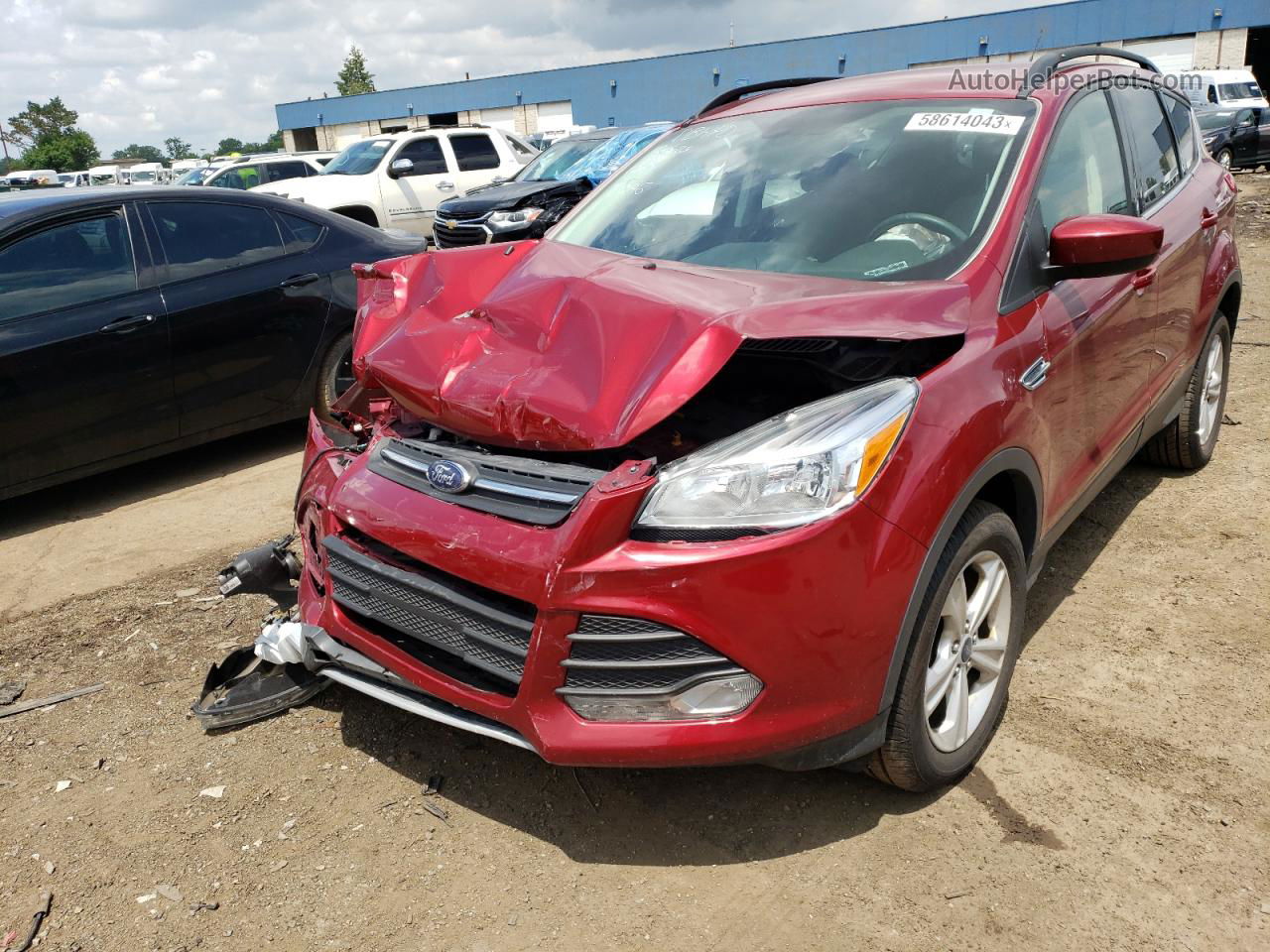 2016 Ford Escape Se Maroon vin: 1FMCU9GX4GUC55984