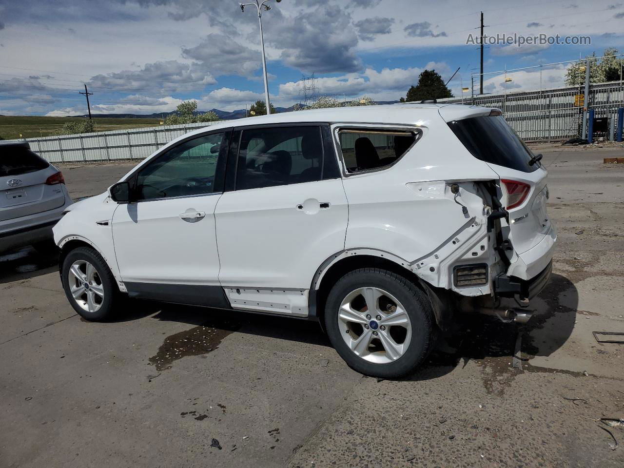 2014 Ford Escape Se White vin: 1FMCU9GX5EUC61239