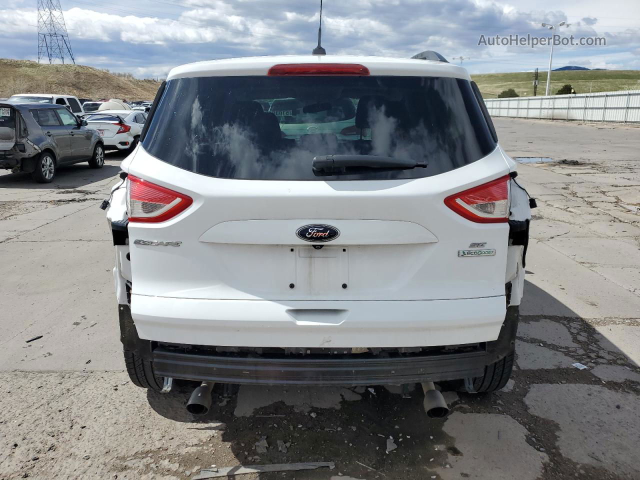 2014 Ford Escape Se White vin: 1FMCU9GX5EUC61239