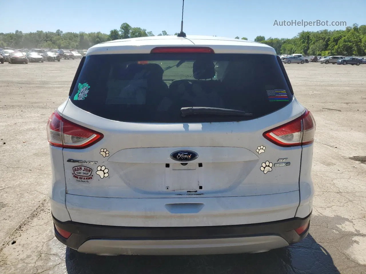 2014 Ford Escape Se White vin: 1FMCU9GX6EUD15390