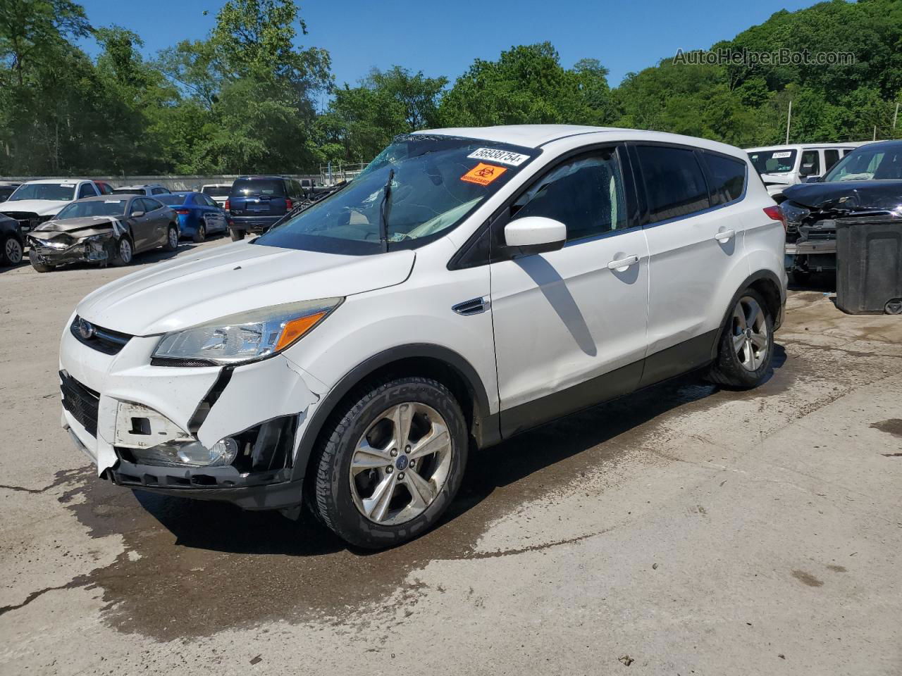 2014 Ford Escape Se White vin: 1FMCU9GX6EUD15390