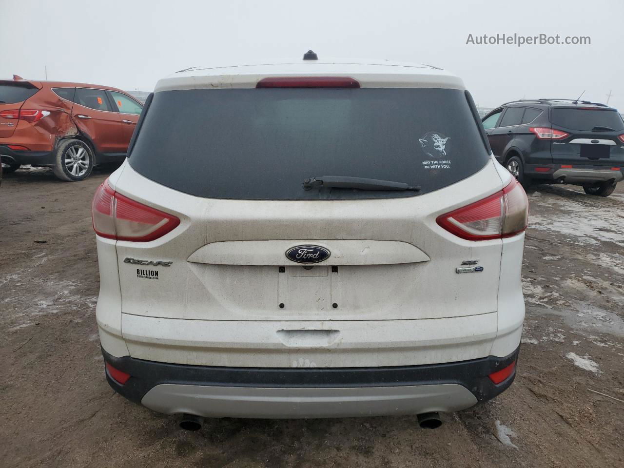 2015 Ford Escape Se White vin: 1FMCU9GX6FUA42758