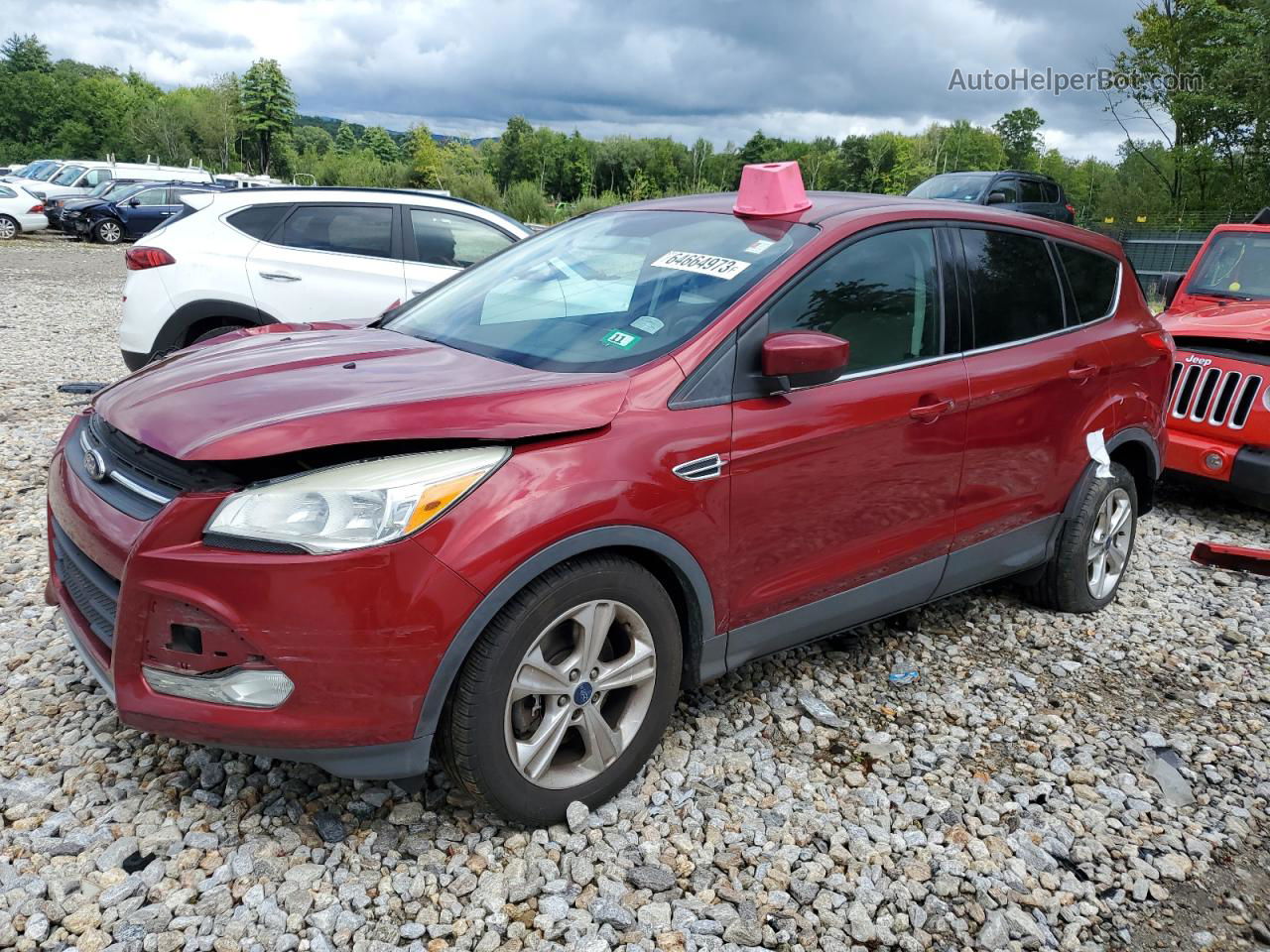 2013 Ford Escape Se Red vin: 1FMCU9GX7DUC06208