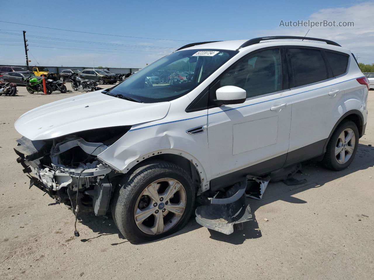 2014 Ford Escape Se White vin: 1FMCU9GX7EUA77260