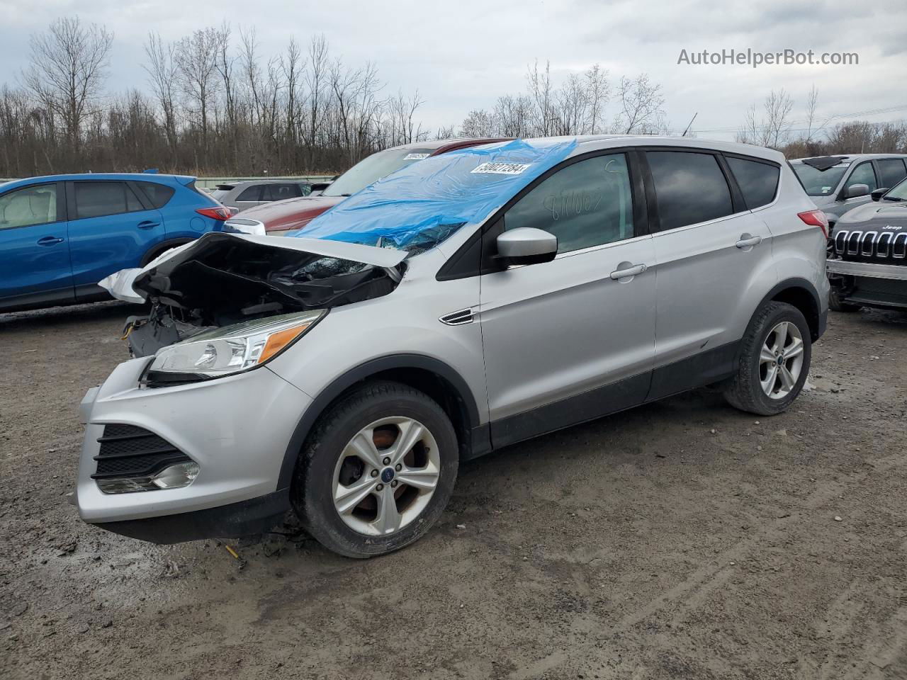 2014 Ford Escape Se Silver vin: 1FMCU9GX7EUB25520