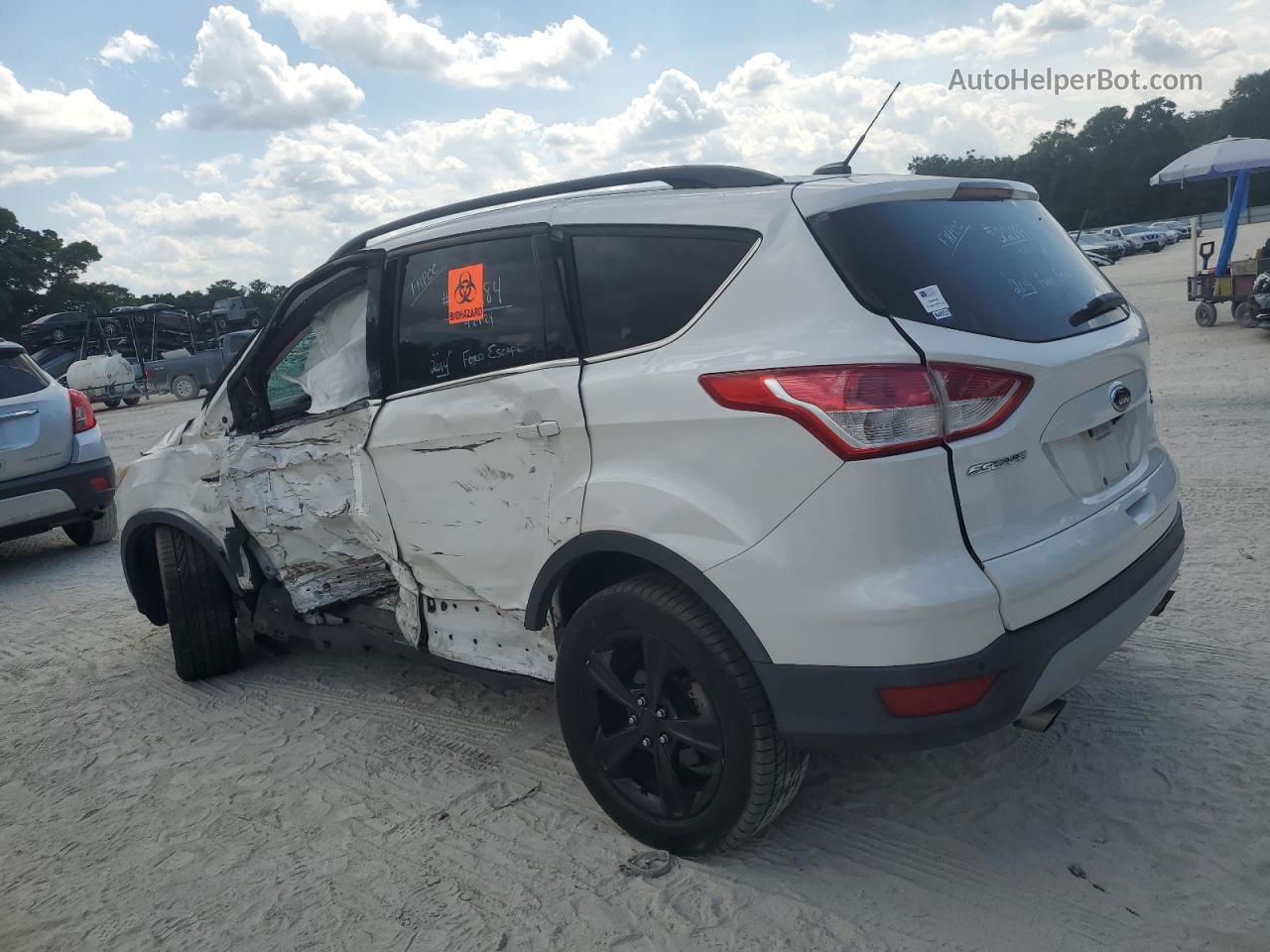 2014 Ford Escape Se White vin: 1FMCU9GX7EUB83160